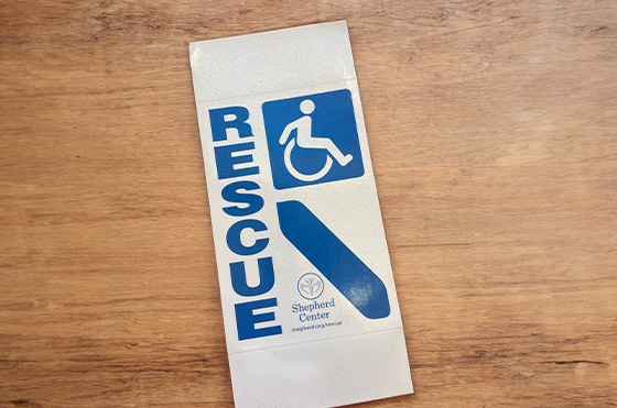 A sign with the word 