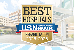 A gold badge featuring 